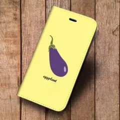 iPhone15 手帳型ケース ナス B 44