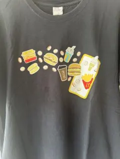 LAスワップミート購入品　US古着　マクドナルド Tシャツ 黒　(L)