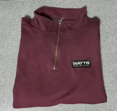 ハーフジップ 赤紫色