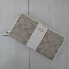 COACH F6656 長財布 ホワイト ブルー 花柄 - メルカリ