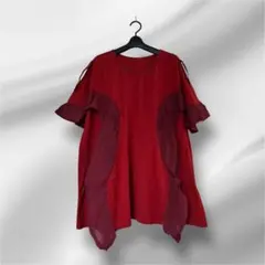エイココンドウ　チュニック　フリル　赤のサムネイル