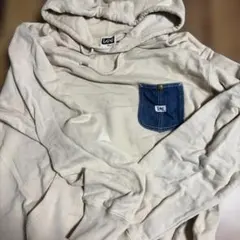 Lee リー　パーカー　ロゴ　ポケット　ベージュ　サイズM