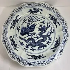 中国美術　青花　大皿A 直径52㎝　高さ7㎝　東な8-0712② 中国美術 青花 大皿C 直径52㎝ 高さ7㎝ 東な8-0712② - メルカリ