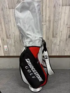 【M.M.M】BRIDGESTONE GOLF キャディバック新品　未使用 BRIDGESTONE GOLF キャディバッグ ホワイト/レッド/ブラック