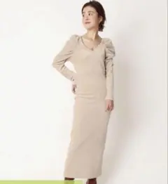 U by SPICK&SPAN ロングワンピース ナチュラル 38 M