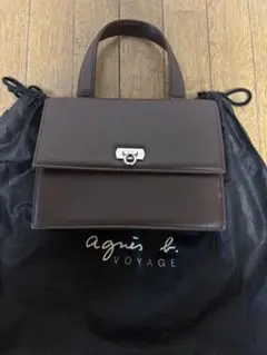 agnes b. VOYAGE ハンドバッグ 保存袋付き　アニエスベーブラウン
