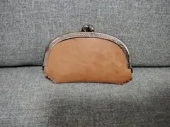 ベージュレザーコインケース