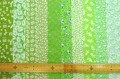 USAコットン　1930's復刻版　リーフグリーン系カットクロスセットA