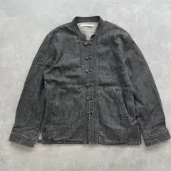 かぐれ ジャケット チャイナボタン デニム コットンリネン GA08 - メルカリ