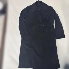 ユニクロ　ウールブレンド　ブラックコートM ベルト付き