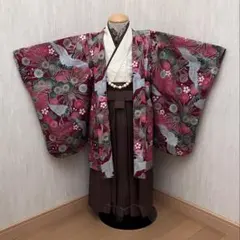 5歳男の子 モリスアネモネ羽織と簡単着付袴、着物セット 七五三 - メルカリ