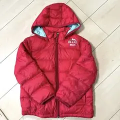 BEAMS mini フード付きダウンジャケットピンク