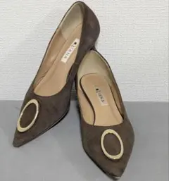 良品✨️パンプス ダイアナ DIANAスエード 23.5cm ブラウン ゴールド