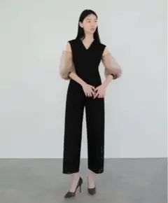 美品】アプワイザーリッシェ ラップストレートジャンスカ 黒 - メルカリ
