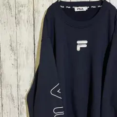 FILA スウェット 素敵な逸品 右袖ロゴ サイズL ヴィンテージ
