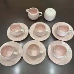 セーエー陶器ティーセット カップ＆ソーサー6客/シュガーポット/クリーマー