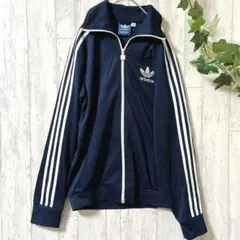  originals トラックジャケット ジャージ ネイビー100L adidas ジャージ トラックジャケット Originals ネイビー L - メルカリ