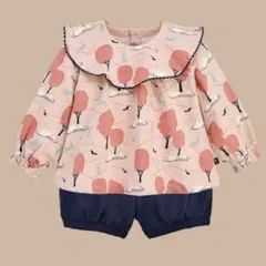 【モイモルン】アニマル チュニック 長袖 トレーナー ブラウス 白鳥 うさぎ