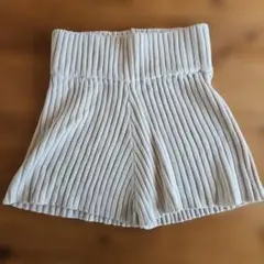 リブニットショートパンツ