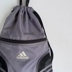 古着　adidas アディダス　ナップサック　ネイビー　ナス紺