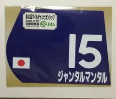 ジャンタルマンタル 2025年 マイルチャンピオンシップ 出走馬ミニゼッケン