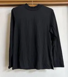 Samansa Mos2 blue 長袖襟フリルカットソー　黒　サイズM