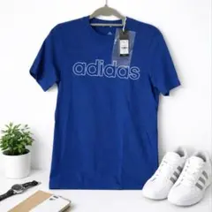 6-15【新品未使用】adidas アディダスTシャツ ロイヤルブルー Sサイズ
