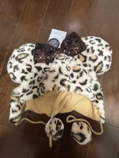 ヒョウ柄ファンキャップ 茶