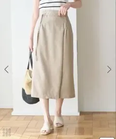 【ロペピクニック】ベルト付き ラップ風タイトスカート