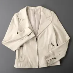 イタリア製生地 ラムレザージャケット ジップアップテーラードタイプ