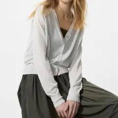 ◆ユニクロ◆ライトVネックカーディガン◆S