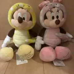 ディズニーストア　ミッキー & ミニー　ヘビ　干支　巳　ぬいぐるみ