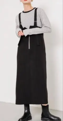 URBAN RESEARCH ジップデザインジャンパースカートのサムネイル