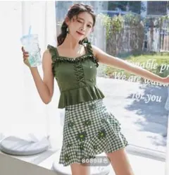 タンキニ♡ セパレート水着 グリーン フリーサイズ