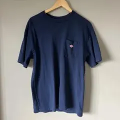 DANTON ネイビー Tシャツ 胸ポケット付き