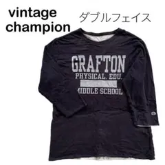 チャンピオン　ダブルフェイス　七分袖T