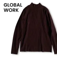 ✦週末セール✦美品✨GLOBAL WORK タートルネックニット ブラウン M