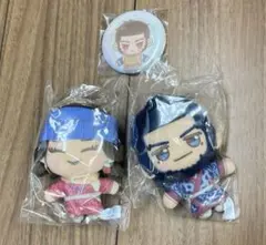 ゴールデンカムイ インカラマッキロランケ谷垣源次郎ニシパ　ぬいぐるみ缶バッジ