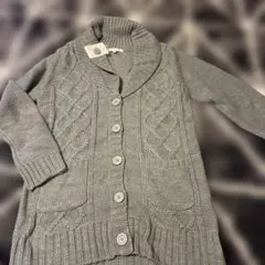 新品★grove♡カーディガン ☆Lサイズ2ポケットロング丈毛混紡