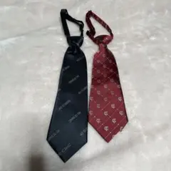COMME CA ISM ネクタイ 2本セット 黒 赤