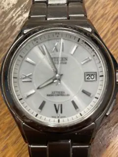 CITIZEN ATTESA 電波時計 シルバー