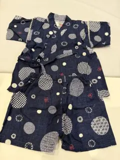 くろわっさん 甚平 80 水玉模様