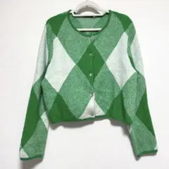ZARA チェックカーディガン L