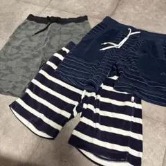 キッズ 140〜150 ショートパンツ 3点まとめ売り ボーダー タオル生地　夏