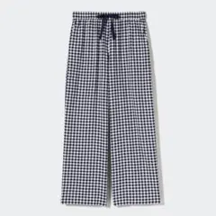 UNIQLO シアサッカーイージーパンツ　ネイビー　L