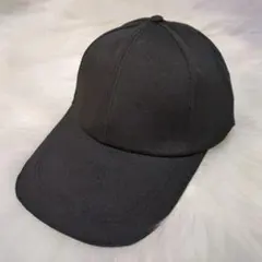 キャップ ブラック シンプル 無地 ツバあり 日差し対策 男女兼用