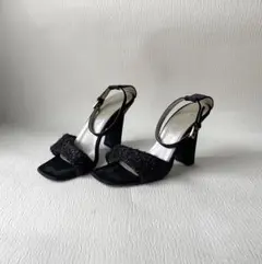 SS1999 PRADA プラダ 黒ヒールサンダル ストラップサンダル y2k