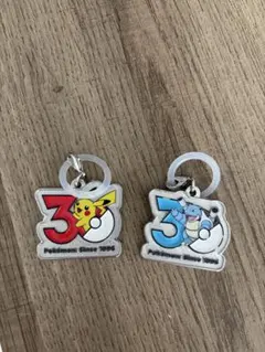 ポケモン30周年　メタルチャームマスコット　ピカチュウ　カメックスガチャ