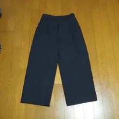 UNIQLO　ユニクロ　タックワイドパンツ　レディース　ネイビー　Sサイズ