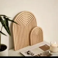 2点セット ウッドボードウォールシェルフ レインボーアーチ 韓国 北欧風